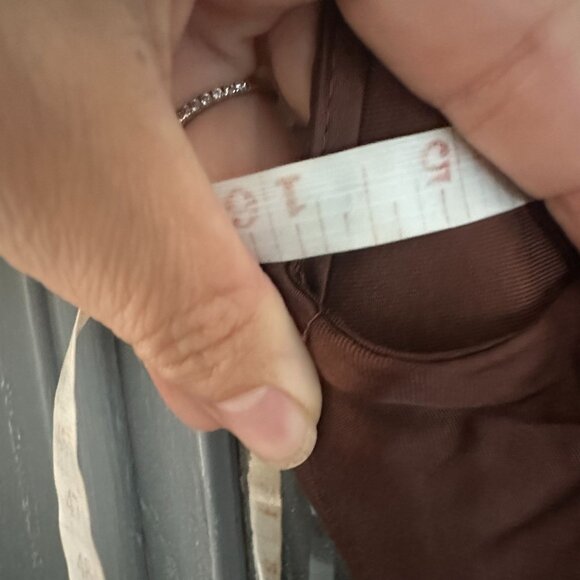 Zara Brown Surplice V-neck Satin Slip Midi Dress Side Slit Size Small - Picture 10 of 12